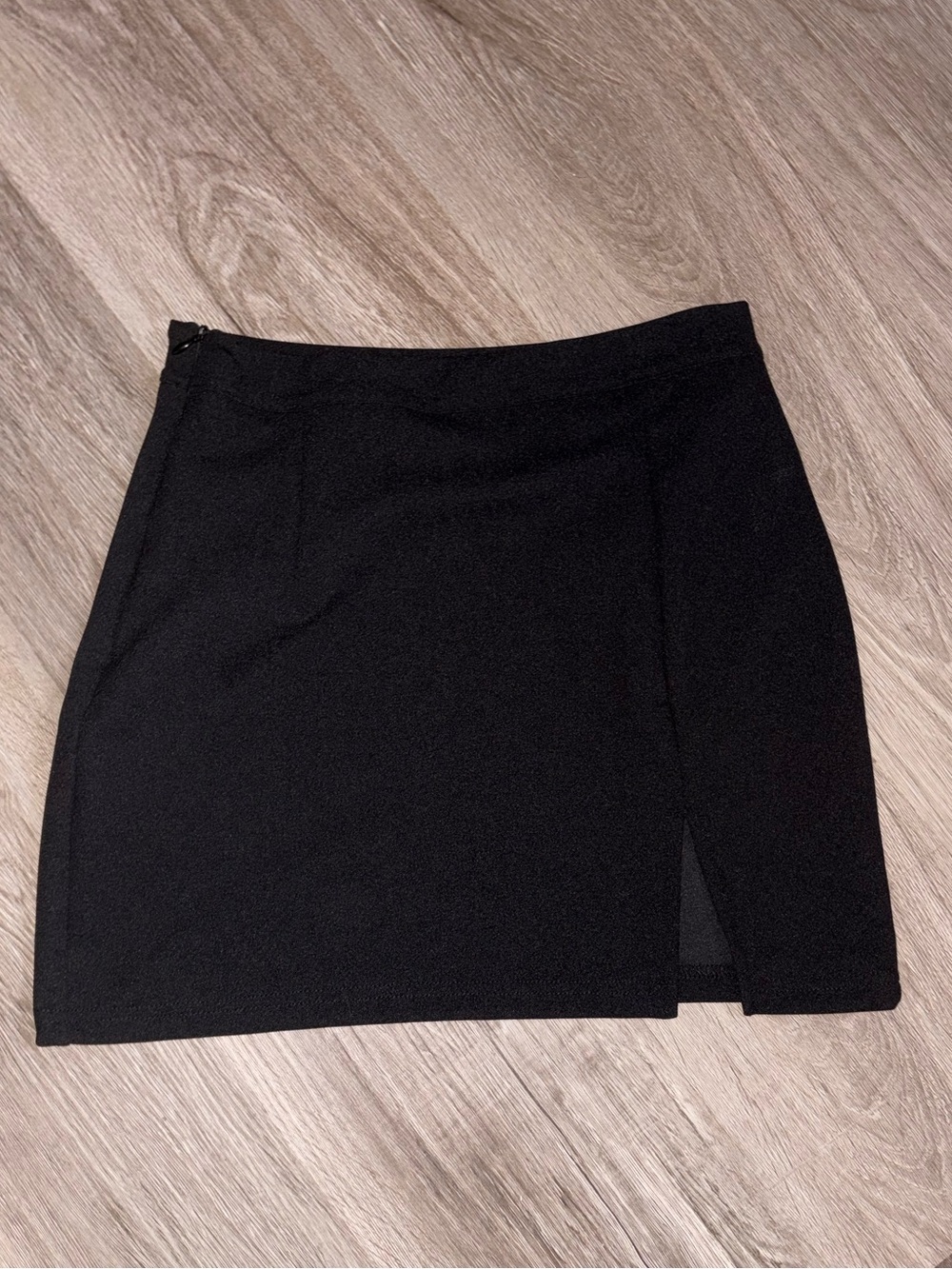 SHEIN Black Mini Skirt with Side Slit